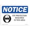 Signmission OSHA Notice, Eye Protection Required In This Area With Symbol, 24in X 18in, OS-NS-A-1824-L-12335 OS-NS-A-1824-L-12335 - alternate 1
